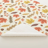 Kleurrijk Herfstblad Herfst Patroon Sherpa Deken (3/4)