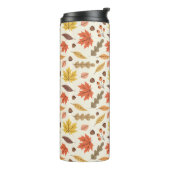 Kleurrijk Herfstblad Herfst Patroon Thermosbeker (Gedraaid links)