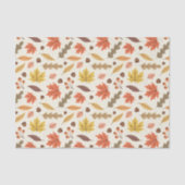 Kleurrijk Herfstblad Herfst Patroon Tissuepapier (Voorkant)