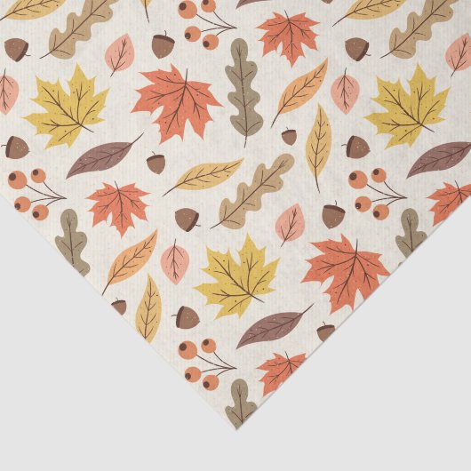 Kleurrijk Herfstblad Herfst Patroon Tissuepapier (Detail)