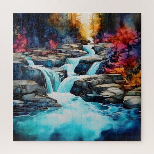 Kleurrijk herfstlandschap legpuzzel (Verticaal)