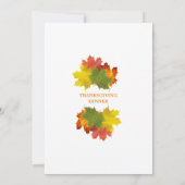 Kleurrijk herfstloof Bedankt Friendsgiving-diner Kaart (Achterkant)