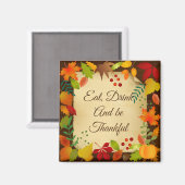 Kleurrijk herfstloof voor Thanksgiving Magneet (Voorkant / Achterkant)