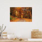 Kleurrijk Herfstpad Poster (Keuken)