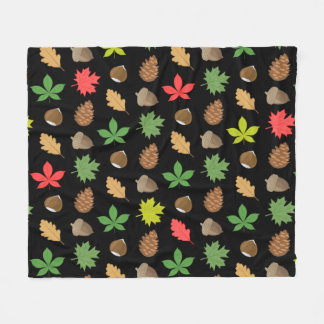 Kleurrijk herfstseizoen - natuurpatroon   fleece deken