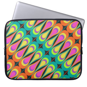 Kleurrijk herhalend diagonaal patroon.abstract, ku laptop sleeve