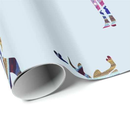 Kleurrijk herten glanzend inpakpapier, cadeaupapier (Rol Hoek)