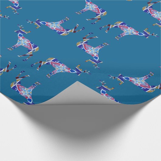 Kleurrijk hertenGlossy inpakpapier, Cadeaupapier (Hoek)