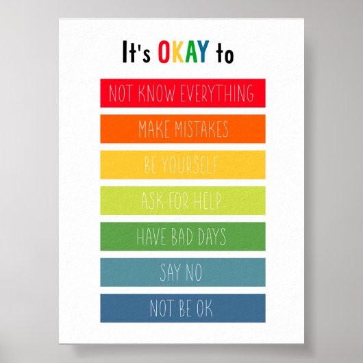 Kleurrijk het is ok om een fout poster te maken (Voorkant)