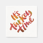 Kleurrijk - Het Turkije Time Thanksgiving Diner Servetten (Voorkant)