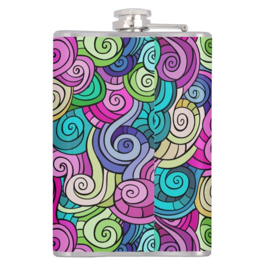 kleurrijk heupfles (Achterkant)