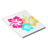 Kleurrijk Hibiscus ontwerp Notitieblok (Schuin)