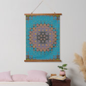 Kleurrijk hippy mandala patroon hangend wandkleed (Slaapkamer)