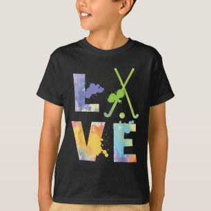 Kleurrijk Hockey Liefde Hockey Speler Hoc T-shirt