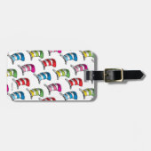 Kleurrijk Hoed Patroon Van De Kat In De Hoed Bagagelabel (Voorkant horizontaal)