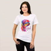 Kleurrijk Holi Dames T-shirt (Voorkant volledig)