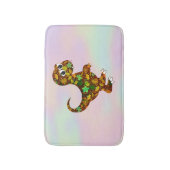 Kleurrijk hologram en dinosaurus badmat (Voorkant Verticaal)