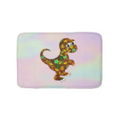 Kleurrijk hologram en dinosaurus badmat (Voorkant)