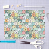 Kleurrijk hondenpatroon decoupagepapier tissuepapier (Craft)