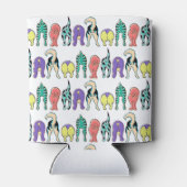 Kleurrijk hondenpeuken patroon blikjeskoeler (Achterkant)