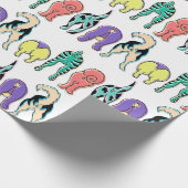 Kleurrijk hondenpeuken patroon cadeaupapier (Hoek)