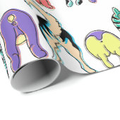 Kleurrijk hondenpeuken patroon cadeaupapier (Rol Hoek)