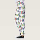 Kleurrijk hondenpeuken patroon leggings (Links)