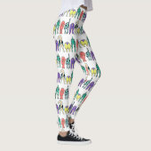 Kleurrijk hondenpeuken patroon leggings (Rechts)