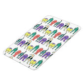 Kleurrijk hondenpeuken patroon magneet (Linkerzijde)