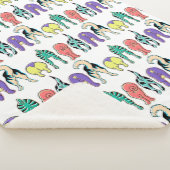 Kleurrijk hondenpeuken patroon sherpa deken (3/4)