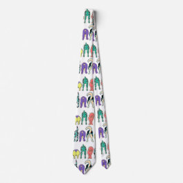 Kleurrijk hondenpeuken patroon stropdas