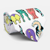 Kleurrijk hondenpeuken patroon stropdas (Opgerold)