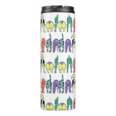 Kleurrijk hondenpeuken patroon thermosbeker (Achterkant)