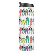 Kleurrijk hondenpeuken patroon thermosbeker (Geroteerd rechts)