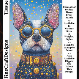 Kleurrijk hondenportret, pointillisme DN5R Decoupa Tissuepapier