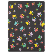 Kleurrijk hondenpoten patroon klembord (Achterkant)