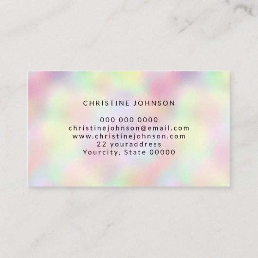 Kleurrijk honingbijenontwerp visitekaartje (Achterkant)