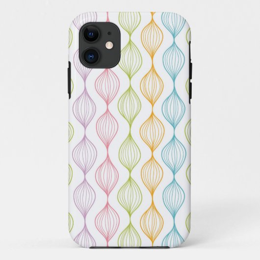 Kleurrijk horizontaal ogee patroon Case-Mate iPhone case (Achterkant)