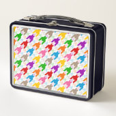 Kleurrijk Houndstooth Patroon Wit (Voorkant)