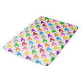 Kleurrijk Houndstooth Patroon Wit Badmat (Gekanteld)