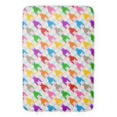 Kleurrijk Houndstooth Patroon Wit Badmat (Voorkant Verticaal)