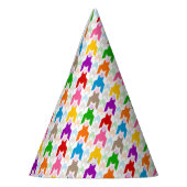 Kleurrijk Houndstooth Patroon Wit Feesthoedjes (Links)