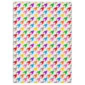 Kleurrijk Houndstooth Patroon Wit Klembord (Achterkant)