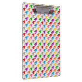Kleurrijk Houndstooth Patroon Wit Klembord (Rechts)