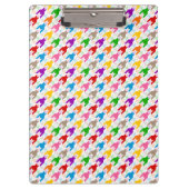 Kleurrijk Houndstooth Patroon Wit Klembord (Voorkant)
