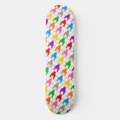 Kleurrijk Houndstooth Patroon Wit Persoonlijk Skateboard (Voorkant)