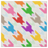 Kleurrijk Houndstooth Patroon Wit Stof (Close Up)