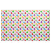 Kleurrijk Houndstooth Patroon Wit Stof (Fat Quarter)