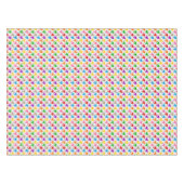 Kleurrijk Houndstooth Patroon Wit  Tafelkleed (Voorkant (Horizontaal))