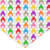 Kleurrijk Houndstooth Patroon Wit  Tafelkleed (Gekanteld)